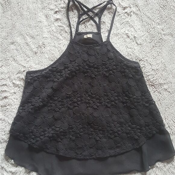 Hollister gray lace shirt Size Small - Picture 1 of 6
